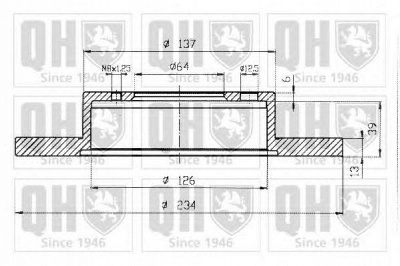 QUINTON HAZELL bdc4855 -  Тормозной диск
